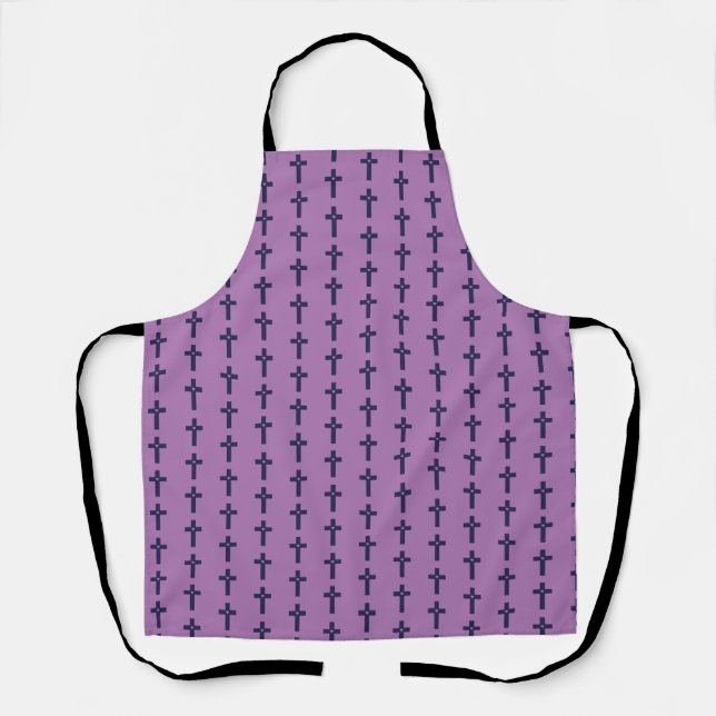 A cross with heart  apron (Front)