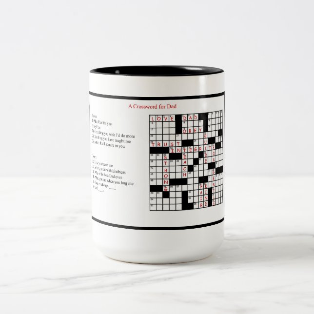 A Crossword for Dad Two-Tone Coffee Mug (Center)