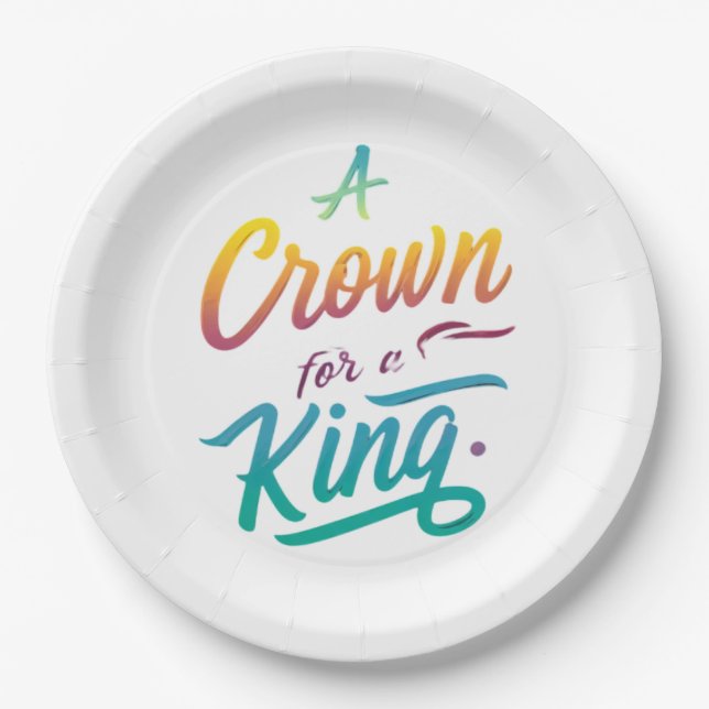 A Crown for a King Paper Plate (Front)