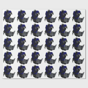 A Crow's Story Gothic Folk Art Wrapping Paper