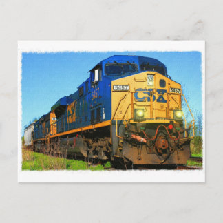 A CSX Train Postcard