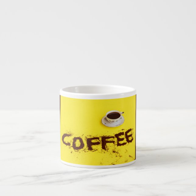 a cup full of coffee on espresso mug (Front)