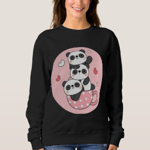 A Cup Full of Panda Love Stacked With Cuteness Pan Sweatshirt