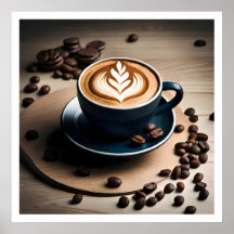 A Cup of Caffe Latte For Coffee Lover Poster