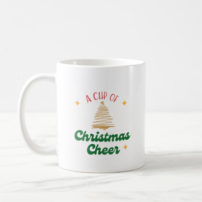 A Cup of Christmas Cheer with Gold Tree (Left)