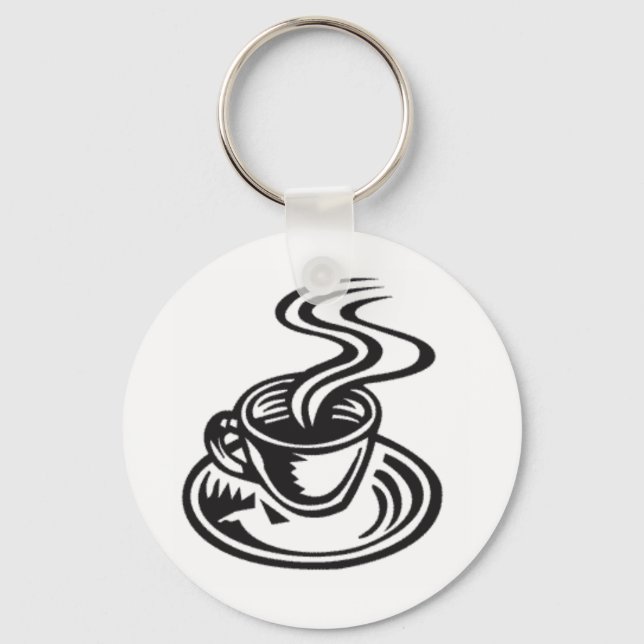 A Cup Of Coffee Is The Key Key Ring (Front)