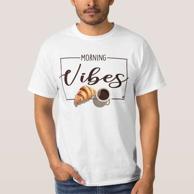 A cup of coffee with croissant T-Shirt (Front)
