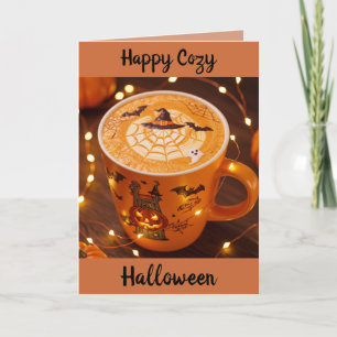 A Cup Of Cosy Halloween Holiday Card