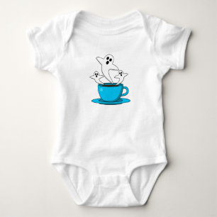 A Cup of Ghost Smoking Coffee Baby Bodysuit