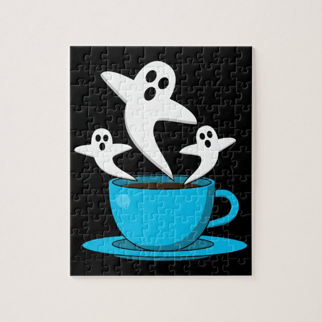 A Cup of Ghost Smoking Coffee Jigsaw Puzzle (Vertical)