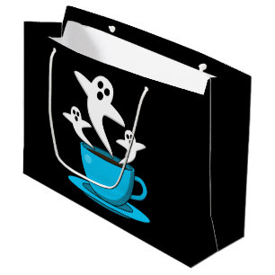 A Cup of Ghost Smoking Coffee Large Gift Bag