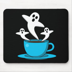 A Cup of Ghost Smoking Coffee Mouse Pad