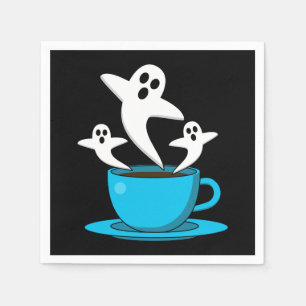 A Cup of Ghost Smoking Coffee Napkin