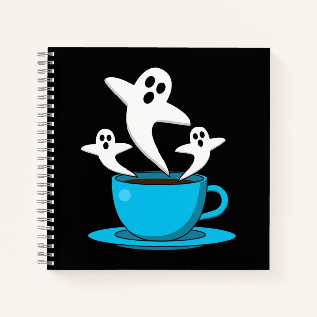 A Cup of Ghost Smoking Coffee Notebook (Front)