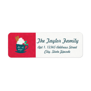 A Cup of Let It Snow Return Address Label