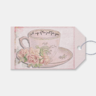 A Cup of Tea for Mother's Day Pink Gift Tags