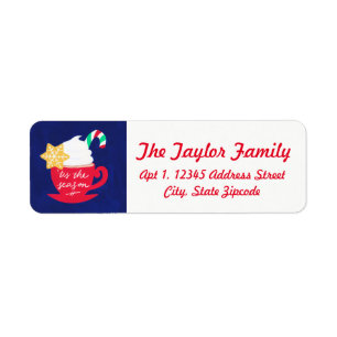 A Cup of 'Tis The Season Return Address Label