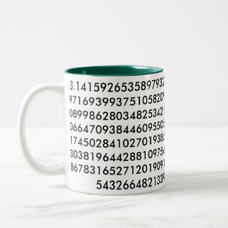 A cup reminding you of up to 300 digits of Pi