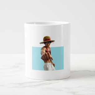 A cup with anime in it 