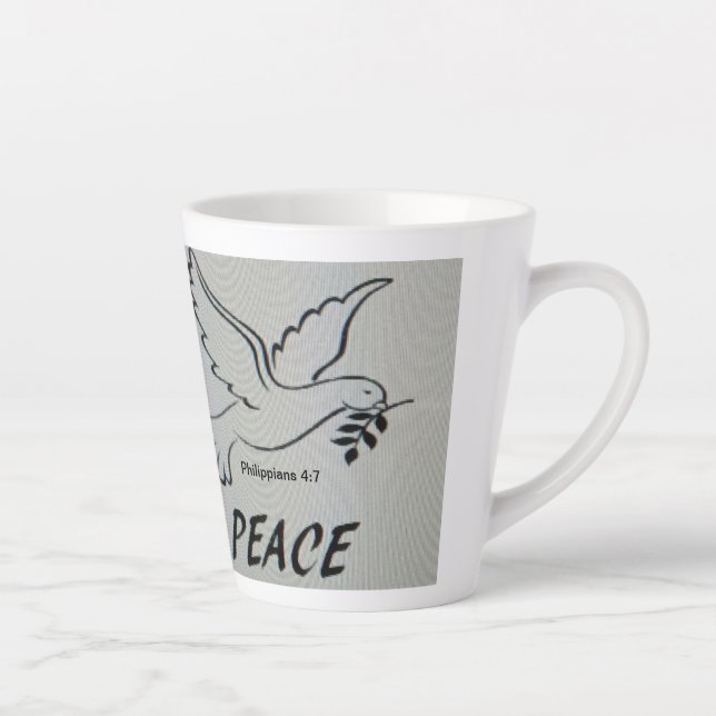 A cup with peace dove and scripture (Right)