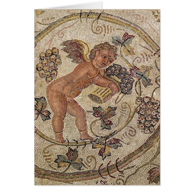 A cupid picking grapes, fragment of pavement (Front)