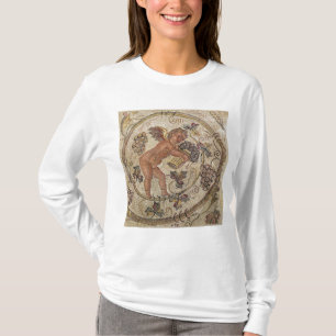 A cupid picking grapes, fragment of pavement T-Shirt