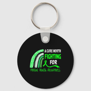 A Cure Worth Fighting For Mental Health Awareness Key Ring