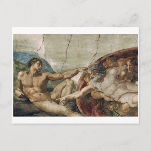 A curious god.  Postcard (Front)