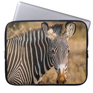 A CURIOUS ZEBRA AT SAMBURU NATIONAL RESERVE LAPTOP SLEEVE