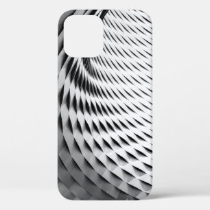 A curved facade covered in white latticework iPhone 12 case