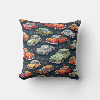 A cushion with cute cars