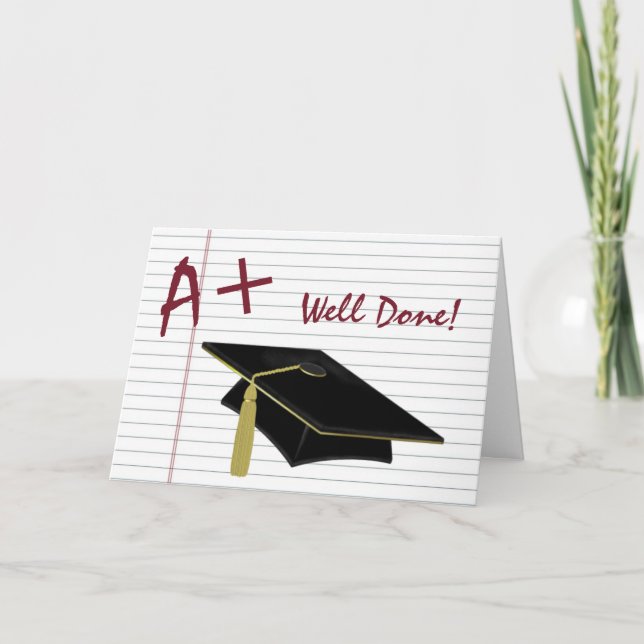 A+ Custom Graduation Card (Front)