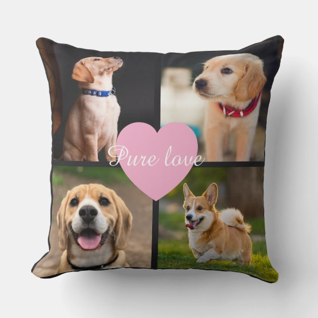 A custom pet pillow template for photos and text (Front)