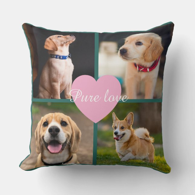 A custom pet pillow template for photos and text (Front)