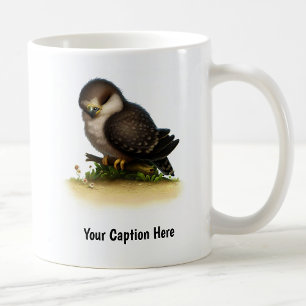 A Cute 3D Painted Peregrine Falcon Coffee Mug