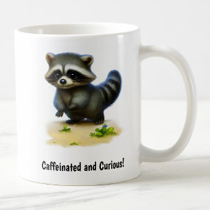 A Cute 3D Painted Racoon Coffee Mug