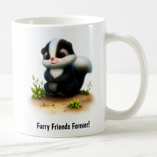 A Cute 3D Painted Skunk Coffee Mug