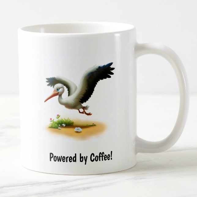 A Cute 3D Painted Stork Coffee Mug (Creator Uploaded)