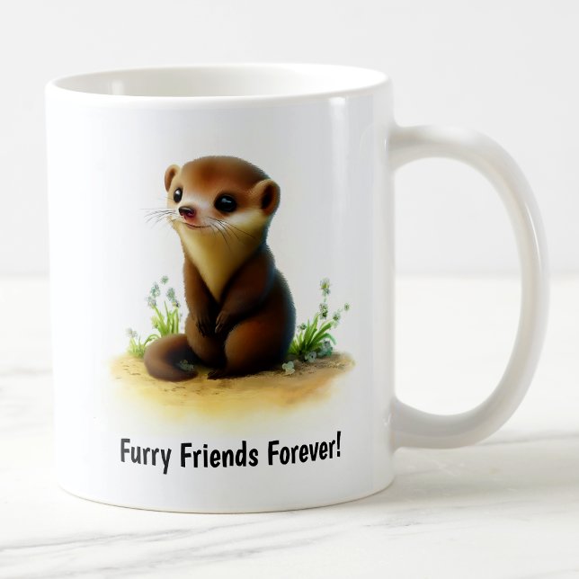 A Cute 3D Painted Weasel Coffee Mug (Creator Uploaded)