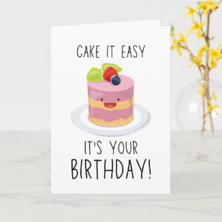 A cute and funny birthday greeting card featuring