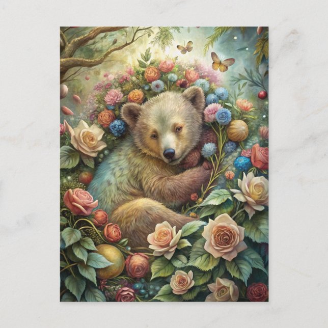 A Cute Baby Bear Postcard (Front)