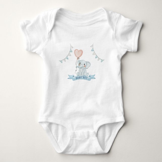 A cute baby boy baby bodysuit (Front)