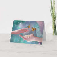 A cute baby boy in hand fantasy