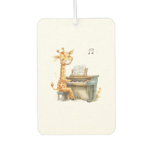 A Cute Baby Giraffe Plays The Guitar  Car Air Freshener
