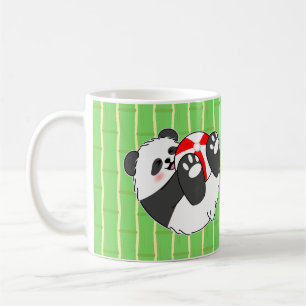 A Cute Baby Panda Playing with a Ball Coffee Mug