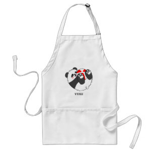 A Cute Baby Panda Playing with a Ball Standard Apron