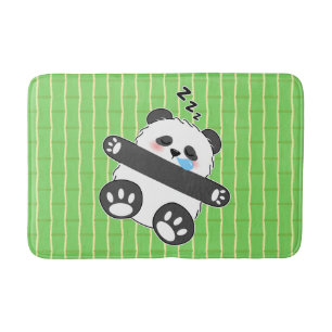 A Cute Baby Panda Sleeping Peacefully Bath Mat