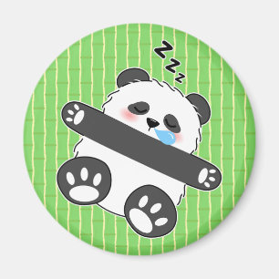 A Cute Baby Panda Sleeping Peacefully Magnet