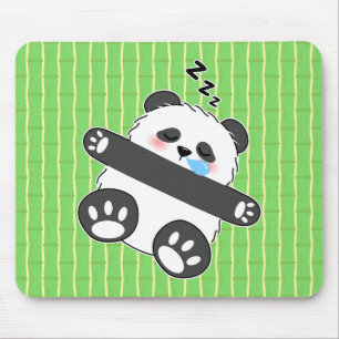 A Cute Baby Panda Sleeping Peacefully Mouse Pad
