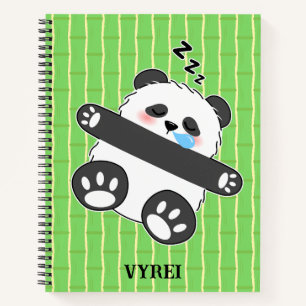 A Cute Baby Panda Sleeping Peacefully Notebook